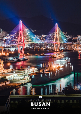 Busan Harbor Night View