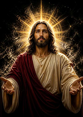 Jesus Christ with Radiant Halo