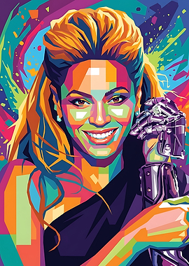 Beyoncé Pop Art Portrait