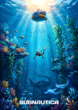 Subnautica Underwater Exploration Poster