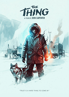 The Thing Movie Poster Art 1982 horror