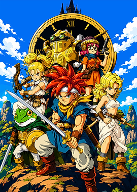 Chrono Trigger Main Cast Pixel Art