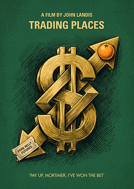 Trading Places Movie Comedy Retro Poster