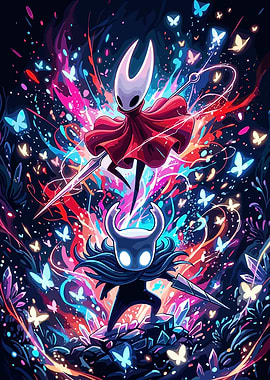 Hollow Knight and Hornet Dynamic Illustration