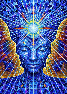 Geometric Spiritual Awakening Portrait