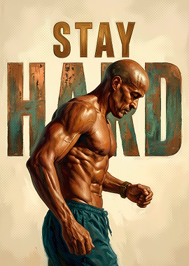 Stay Hard Motivational Fitness Poster
