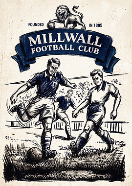 Vintage Millwall Football Club Poster