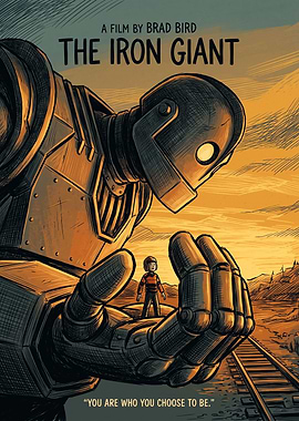 The Iron Giant Movie Sci Fi Classic Retro Art