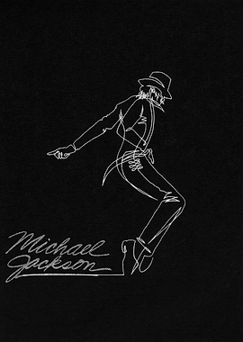 Michael Jackson One-Line Art
