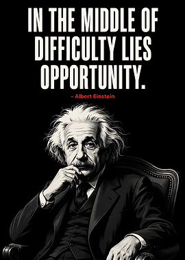 Albert Einstein Inspirational Quote Poster