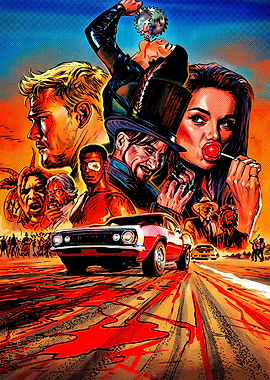 Grindhouse Style Movie Poster Collage