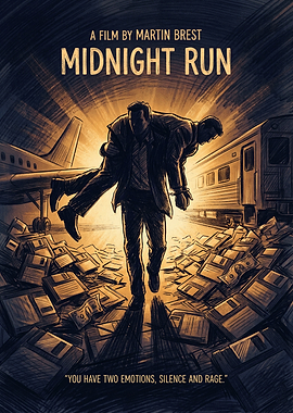 Midnight Run Movie Action Comedy Vintage Art
