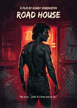 Road House Movie Action Thriller Retro Poster