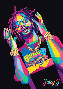 Juicy J Pop Art Portrait