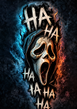 Ghostface Scream Ha Ha Poster