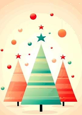 Minimalist Christmas Tree Illustration