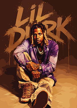Lil Durk Low Poly Portrait