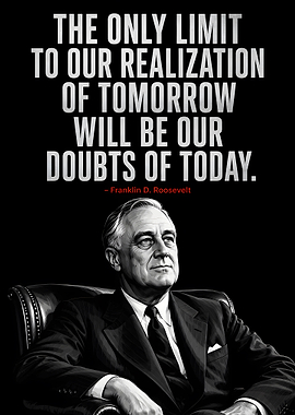 Franklin D. Roosevelt Inspirational Quote Poster