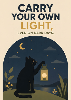 Carry Your Own Light Cat Poster