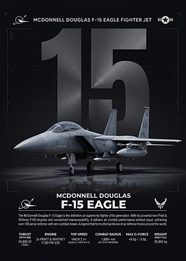 sleek McDonnell Douglas F-15 Eagle Poster