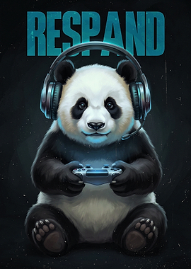 Gamer Panda with Headset