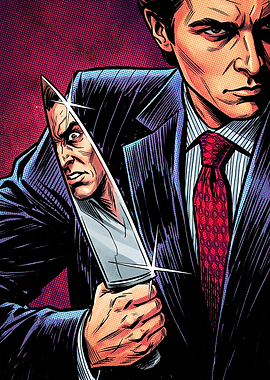 American Psycho Patrick Bateman Comic Art