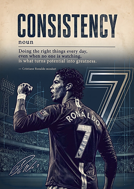 Cristiano Ronaldo Consistency Motivational Poster