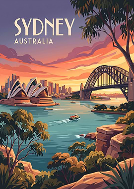 Sydney Australia, Sunset on the Harbour