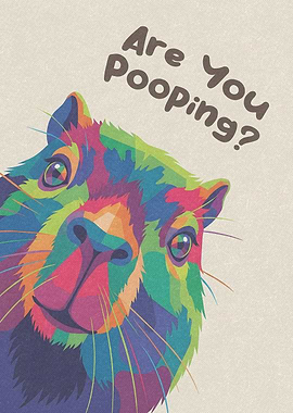 Colorful Pop Art Capybara Poster