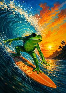 Surfing Frog on Tropical Wave