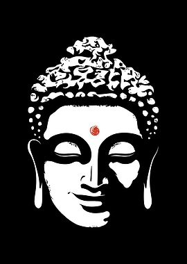 Minimalist Buddha Face Illustration