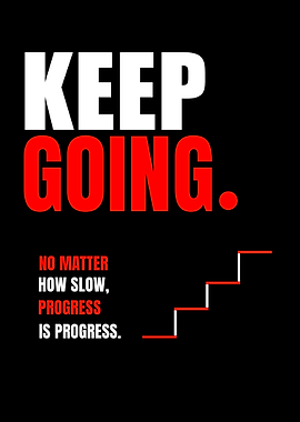 Keep Going Inspirational Quote Poster