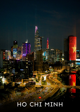 Ho Chi Minh City Night Skyline