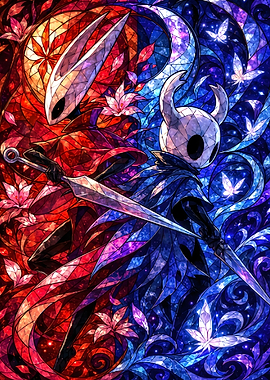 Hollow Knight Stained Glass Art