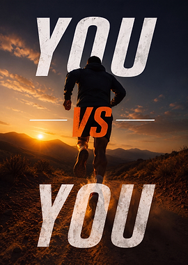 You vs You Motivational Running Poster