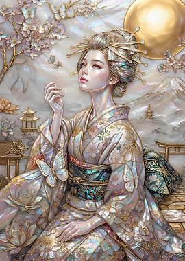 Ethereal Mother of Pearl Geisha