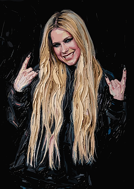 Avril Lavigne Rocking Out Portrait