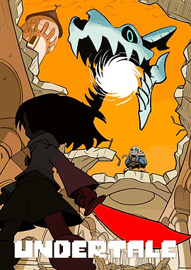 Undertale Sans and Frisk Battle