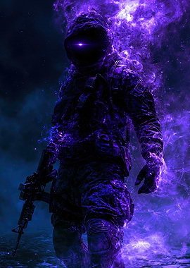 Purple Nebula Tactical Soldier