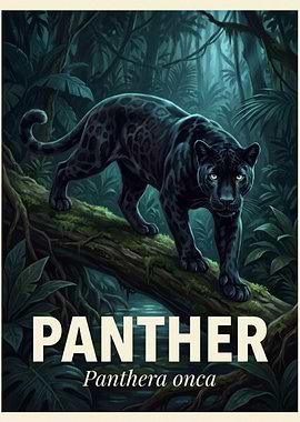 Black Panther Jungle Poster