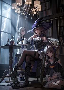 The Herta Witch and Dolls in Library