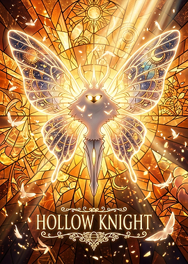 Hollow Knight Radiance Stained Glass Art