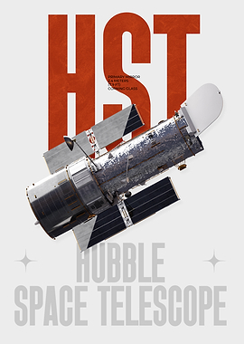 Hubble Space Telescope Minimalist Poster