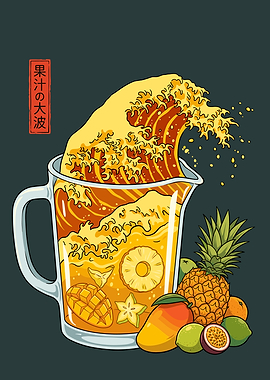 The Great Wave of Fruit Juice