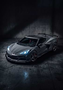 Grey Chevrolet Corvette Z06 Supercar