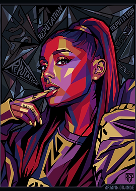 Ariana Grande Pop Art Portrait