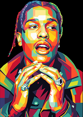 ASAP Rocky WPAP Pop Art Portrait