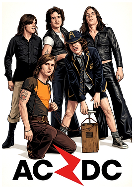 AC/DC Band Illustration