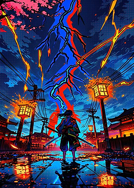 Samurai Under Electric Storm