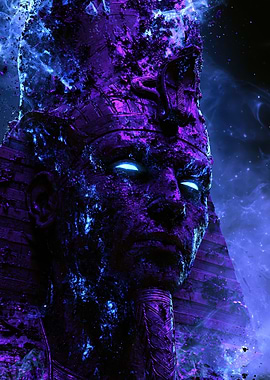 Mystical Glowing Egyptian Pharaoh Statue